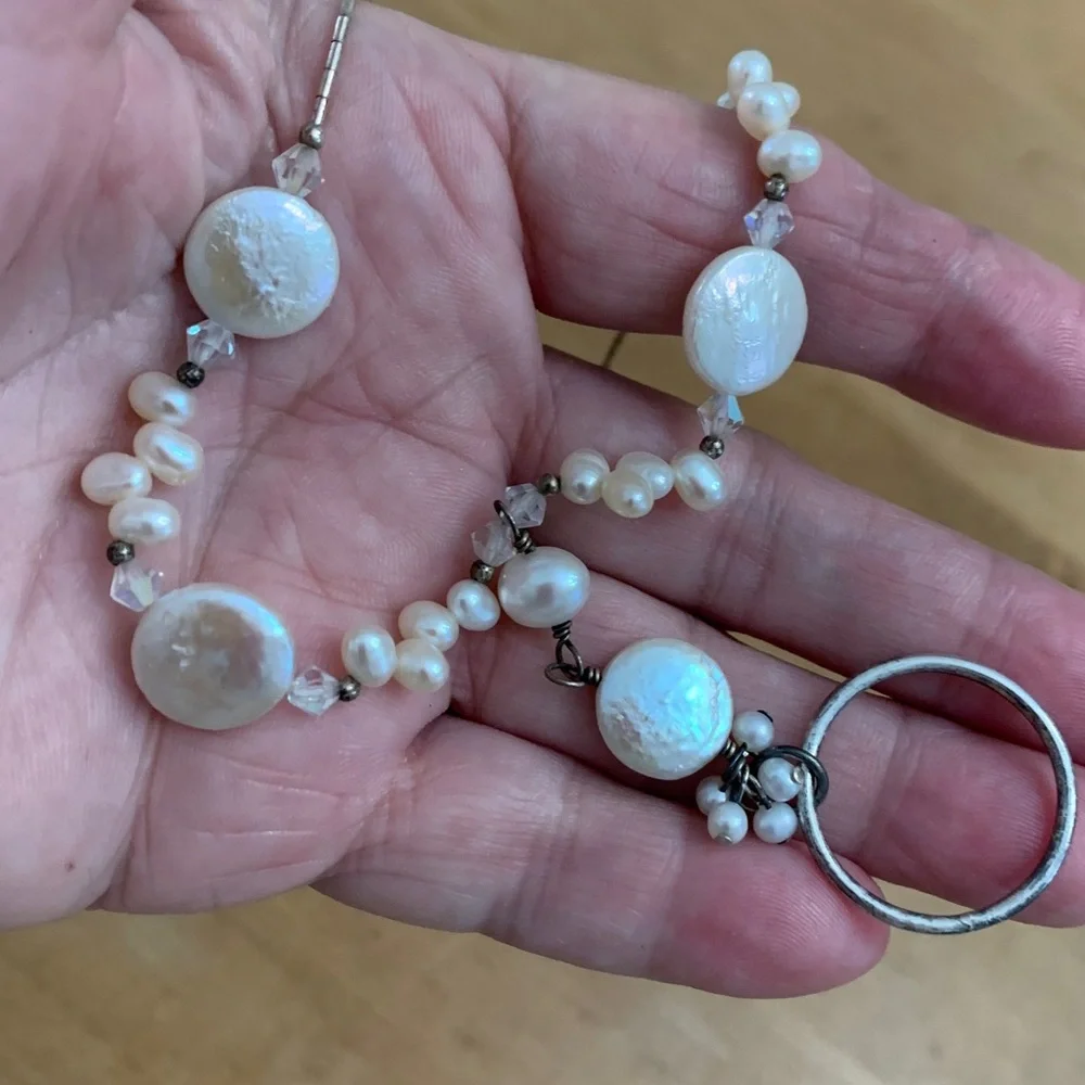Eyeglass Necklace with Pearls
